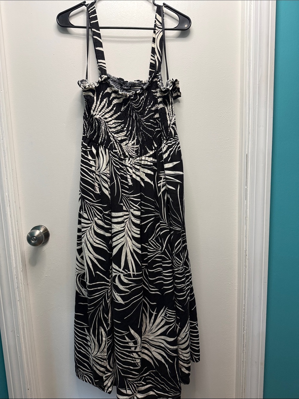 torrid Black and White Tropical Midi Dress
